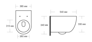 Унитаз подвесной Milleau VORTEX N MYL038AMB черный